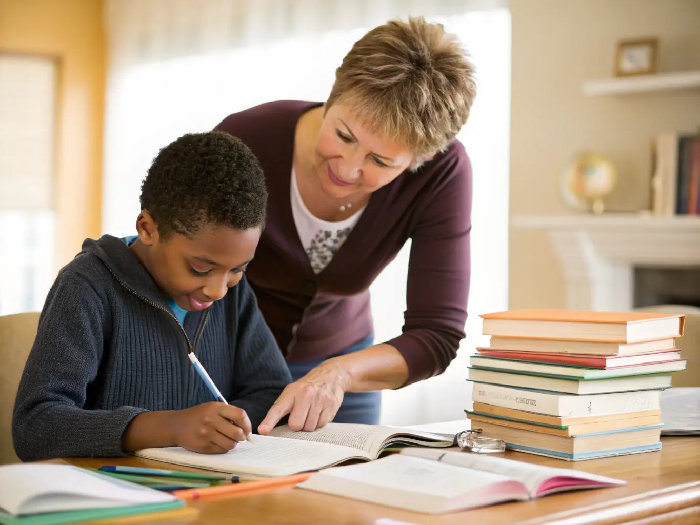 A photograph of a mentor providing guidance to an emerging artist in a studio setting, highlighting the personalized support and mentorship offered through EMERGENVOL's programs.